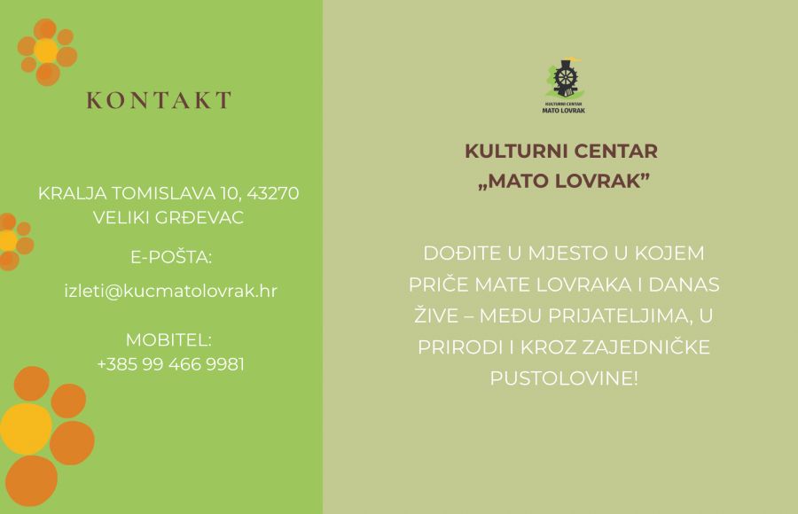 Ponuda Kulturnog centra “Mato Lovrak”