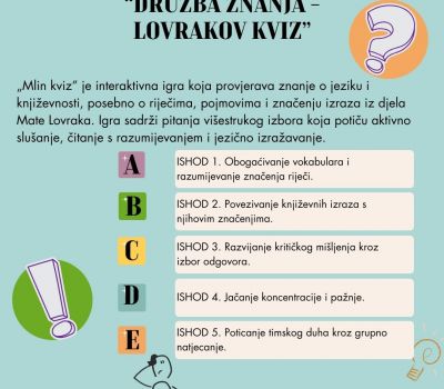 Kviz - “Družba zanja - Lovrakov kviz”