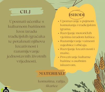 Radionica “Čuvari baštine - lutkice od komušine”